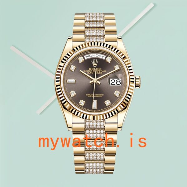 Rolex Day-Date Men’s 36mm m128238-0024 Brown Dial - Image 2
