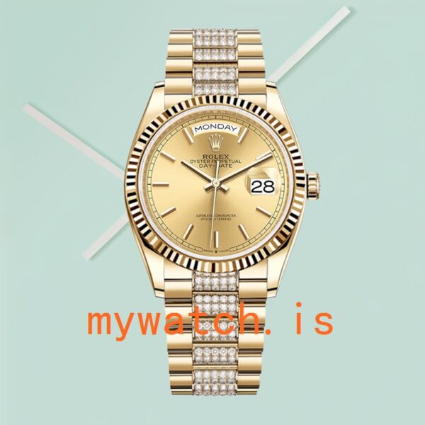 Rolex Day-Date m128238-0046 36mm Men’s Champagne Dial Stainless Steel - Image 2