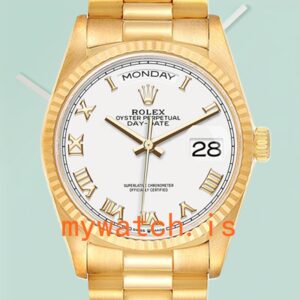 Rolex Day-Date 36mm Men’s 128238 White Dial Stainless Steel