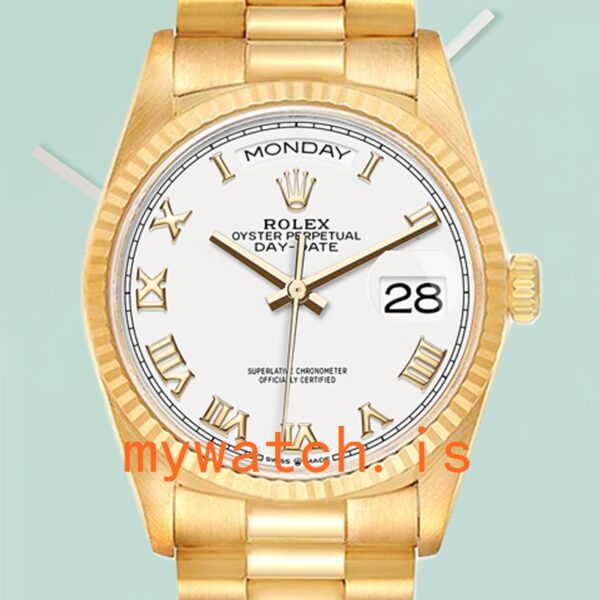 Rolex Day-Date 36mm Men’s 128238 White Dial Stainless Steel
