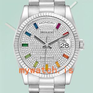 Rolex Day-Date m128239-0019 Men’s 36mm Diamond Paved Dial President Bracelet