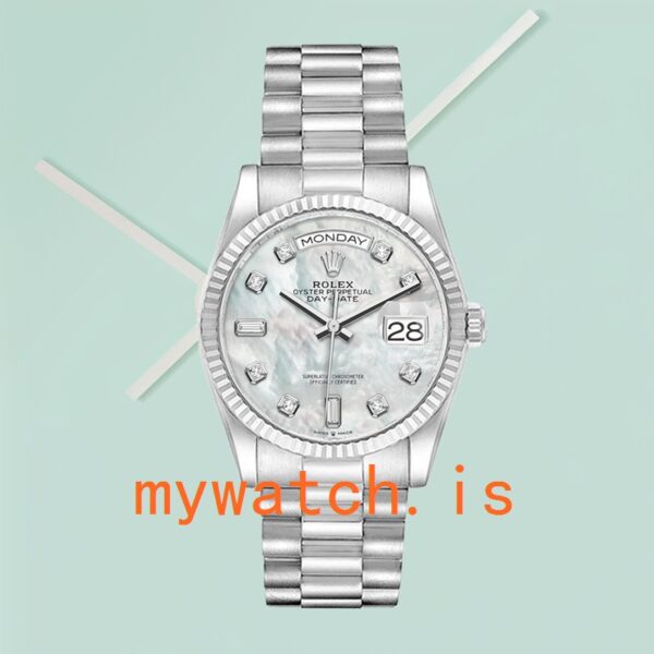 Rolex Day-Date m128239-0007 36mm Men’s Automatic Silver-tone - Image 3