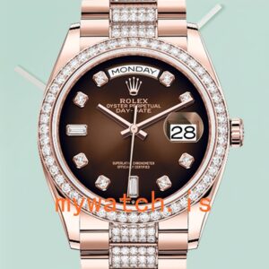 Rolex Day-Date Men’s 36mm m128345rbr-0041 Brown Dial