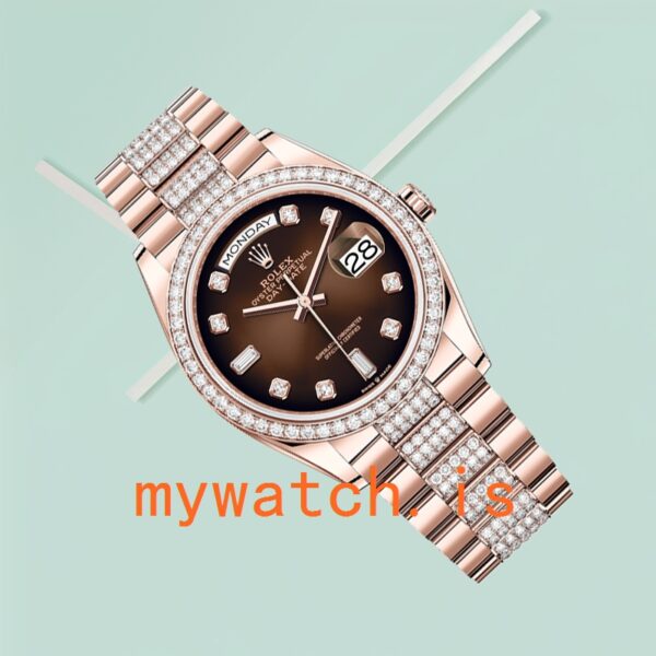 Rolex Day-Date Men’s 36mm m128345rbr-0041 Brown Dial - Image 4