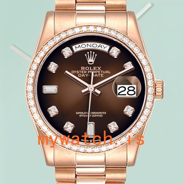 Rolex Day-Date 36mm Men’s m128345rbr-0040 President Bracelet Rose Gold-tone