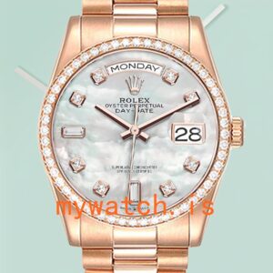 Rolex Day-Date Men’s 36mm m128345rbr-0028 Diamond Bezel
