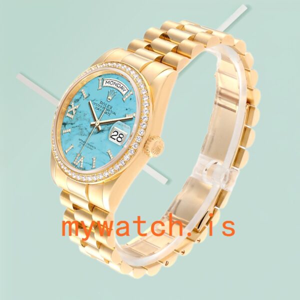 Rolex Day-Date m128348rbr-0037 36mm Men’s Gold-tone Blue Dial - Image 4