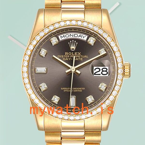 Rolex Day-Date 36mm Men’s m128348rbr-0005 Automatic Gold-tone