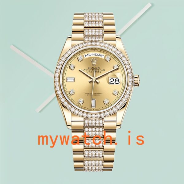 Rolex Day-Date Men’s 36mm m128348rbr-0010 Gold-tone President Bracelet - Image 2