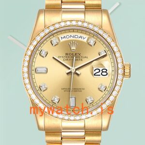 Rolex Day-Date m128348rbr-0008 36mm Men’s Automatic Diamond Bezel