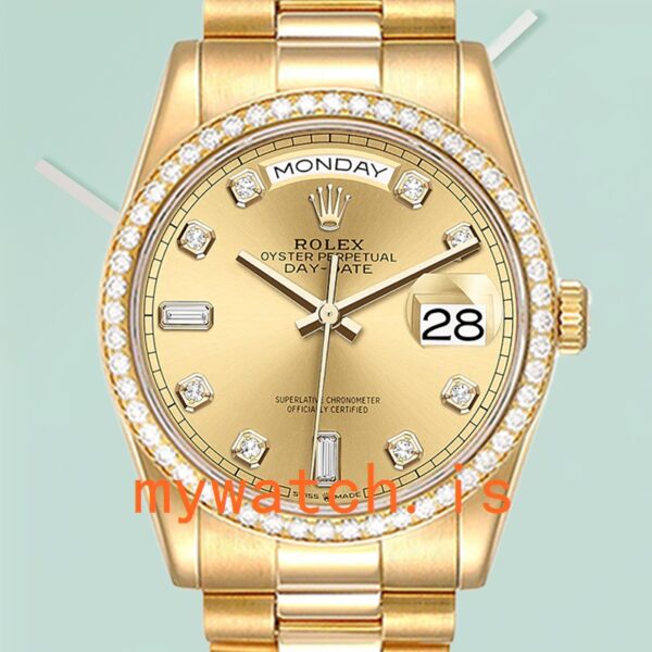 Rolex Day-Date m128348rbr-0008 36mm Men’s Automatic Diamond Bezel