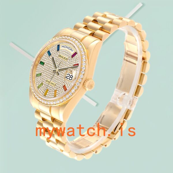 Rolex Day-Date Men’s m128348rbr-0030 36mm Diamond Bezel - Image 3