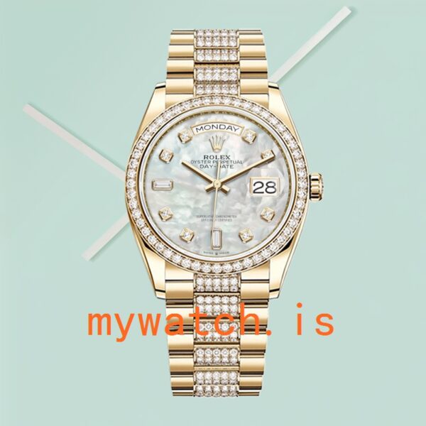 Rolex Day-Date 36mm m128348rbr-0017 Men’s Gold-tone Diamond Bezel - Image 2