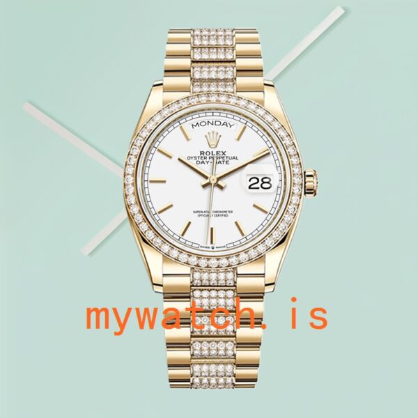 Rolex Day-Date 36mm Men’s m128348rbr-0048 Diamond Bezel - Image 2