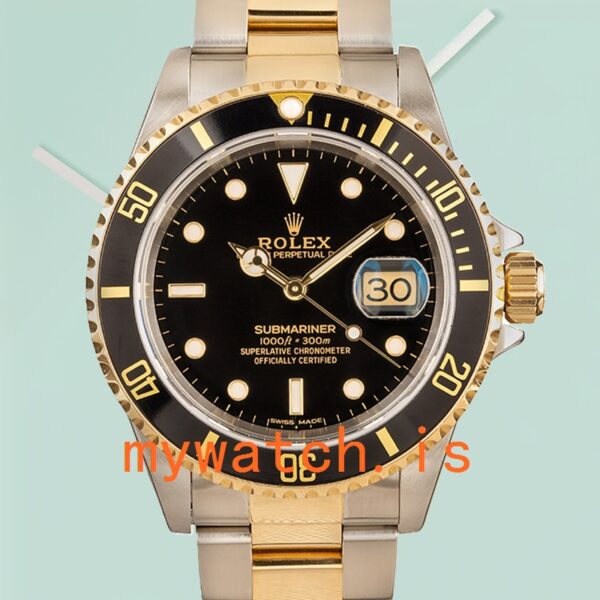Rolex Submariner 116618LN-97208 Men’s 40mm Black Dial Gold-tone