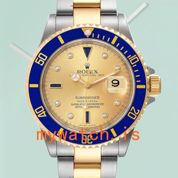 Rolex Submariner 16613 Men’s 40mm Champagne Dial Stainless Steel