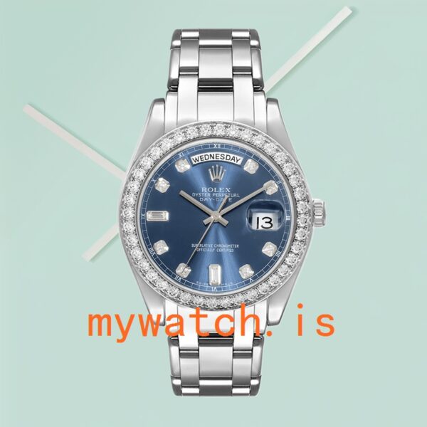 Rolex Pearlmaster 36mm Unisex 18946 Blue Dial - Image 4