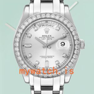 Rolex Pearlmaster 18946 36mm Unisex Silver Dial Silver-tone