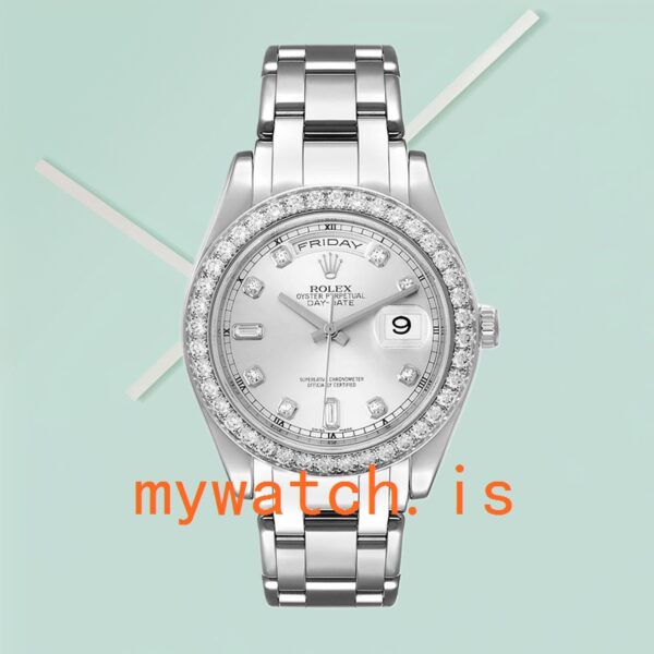 Rolex Pearlmaster 18946 36mm Unisex Silver Dial Silver-tone - Image 4