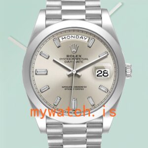 Rolex Day-Date Men’s 40mm m228206-0012 Silver Dial Stainless Steel