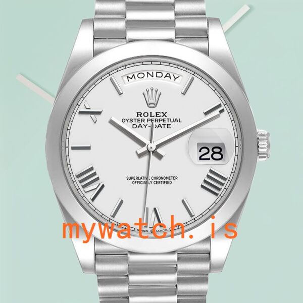 Rolex Day-Date Men’s 40mm m228206-0028 Silver-tone President Bracelet