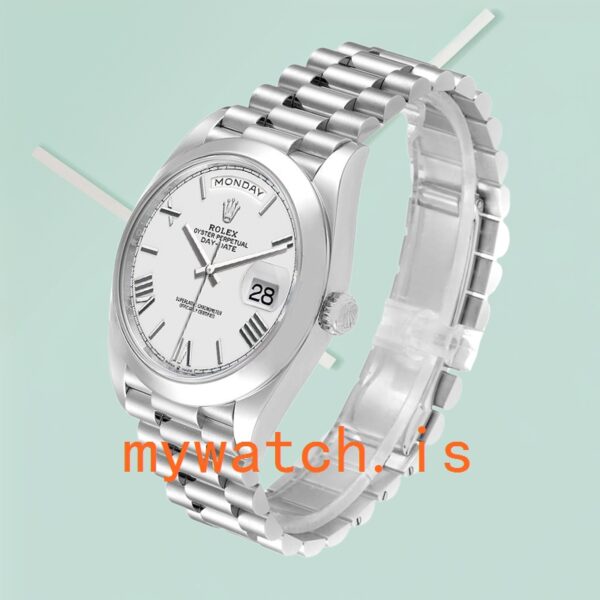 Rolex Day-Date Men’s 40mm m228206-0028 Silver-tone President Bracelet - Image 4
