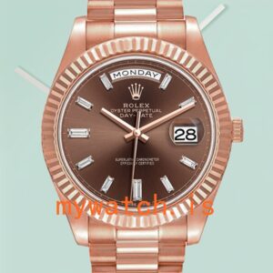 Rolex Day-Date 40mm Men’s m228235-0003 Rose Gold-tone Brown Dial