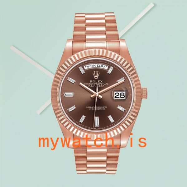 Rolex Day-Date 40mm Men’s m228235-0003 Rose Gold-tone Brown Dial - Image 2