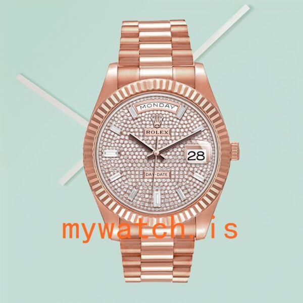 Rolex Day-Date m228235-0036 Men’s 40mm Diamond Paved Dial - Image 2
