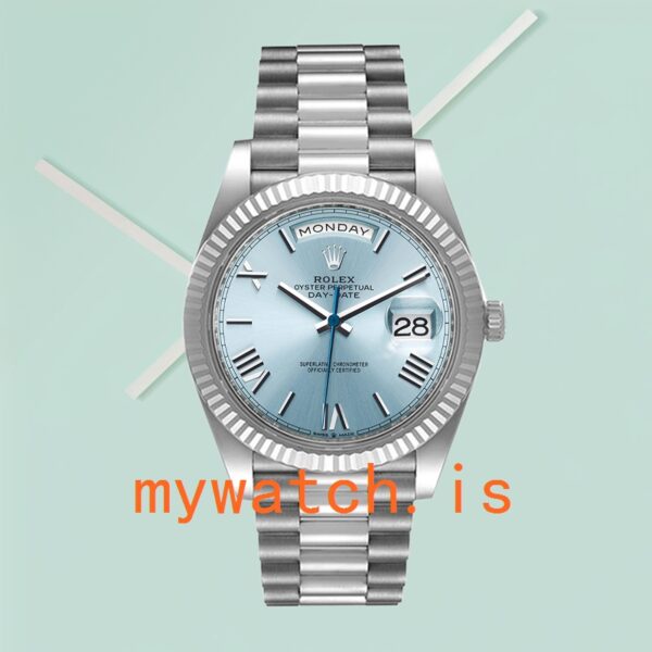 Rolex Day-Date Men’s 40mm M228236-0012 President Bracelet Blue Dial - Image 2