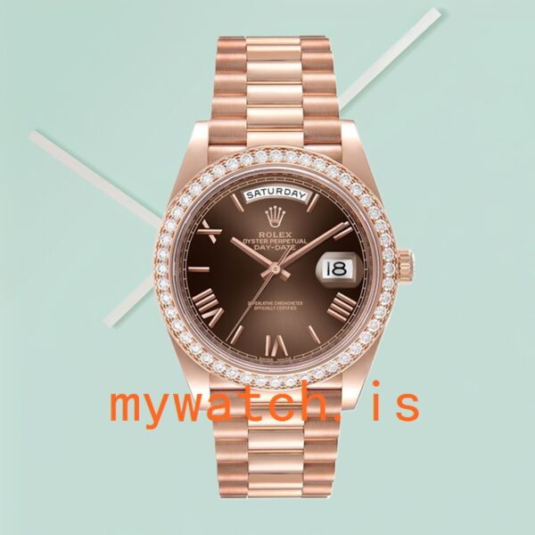 Rolex Day-Date m228345rbr-0009 40mm Men’s Brown Dial Rose Gold-tone - Image 2