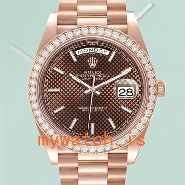 Rolex Day-Date 40mm m228345rbr-0005 Men’s Rose Gold-tone Automatic