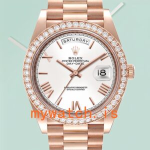 Rolex Day-Date Men’s 40mm m228345rbr-0012 White Dial