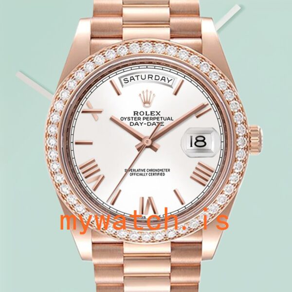 Rolex Day-Date Men’s 40mm m228345rbr-0012 White Dial