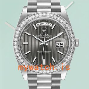 Rolex Day-Date Men’s 40mm 228349RBR-0008 Automatic Silver-tone