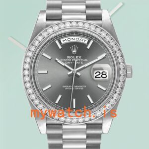 Rolex Day-Date Men’s 40mm m228349rbr-0041 Silver-tone
