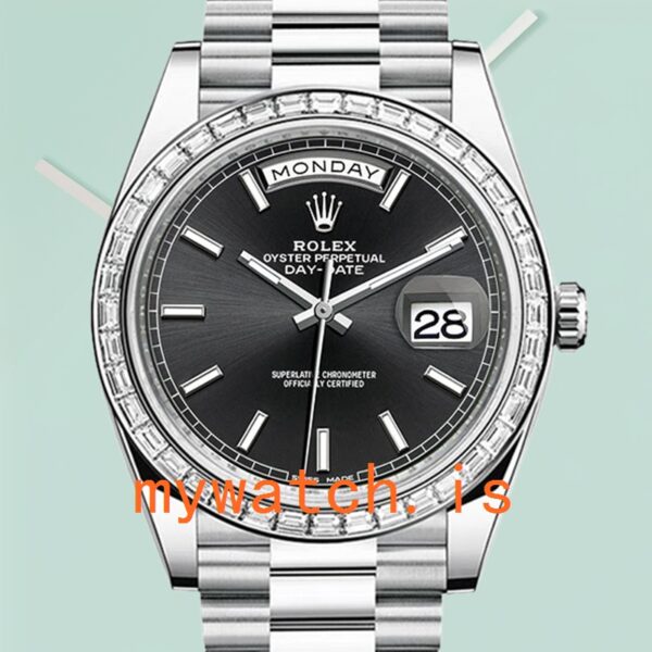 Rolex Day-Date m228396tbr-0024 Men’s 40mm Silver-tone