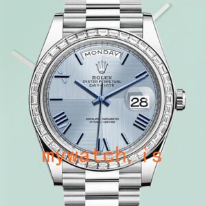 Rolex Day-Date m228396tbr-0004 Men’s 40mm Silver-tone Diamond Bezel
