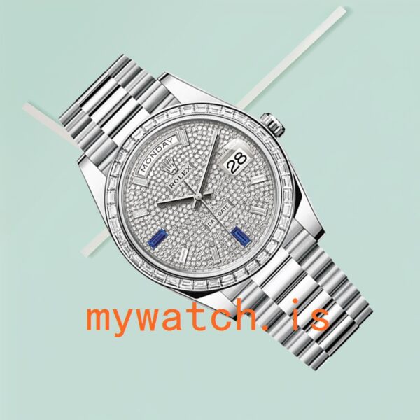 Rolex Day-Date Men’s m228396tbr-0021 40mm Diamond Bezel - Image 3