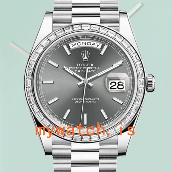 Rolex Day-Date Men’s 40mm m228396tbr-0031 Grey Dial Automatic