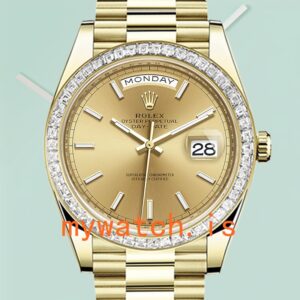 Rolex Day-Date 40mm m228398tbr-0007 Men’s Diamond Bezel Gold-tone