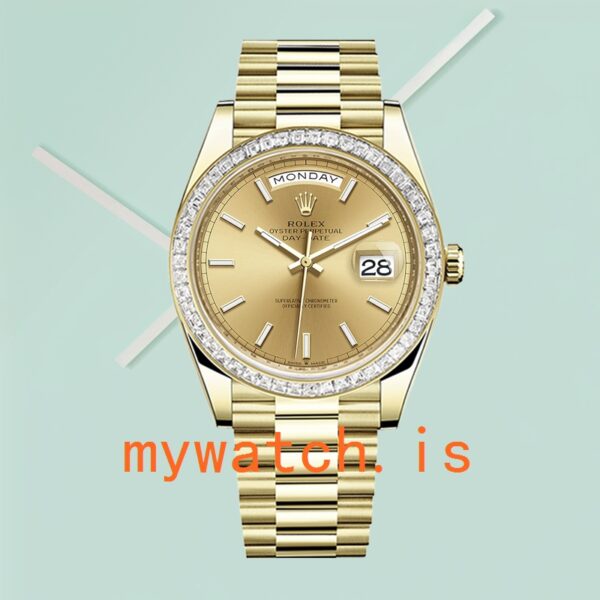 Rolex Day-Date 40mm m228398tbr-0007 Men’s Diamond Bezel Gold-tone - Image 2