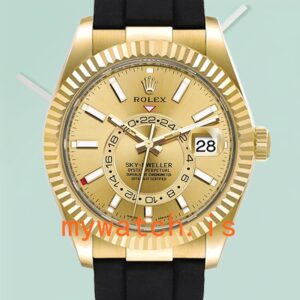 Rolex Sky-Dweller 42mm Men’s m326238-0007 Stainless Steel Rubber Band