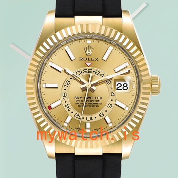 Rolex Sky-Dweller 42mm Men’s m326238-0007 Stainless Steel Rubber Band