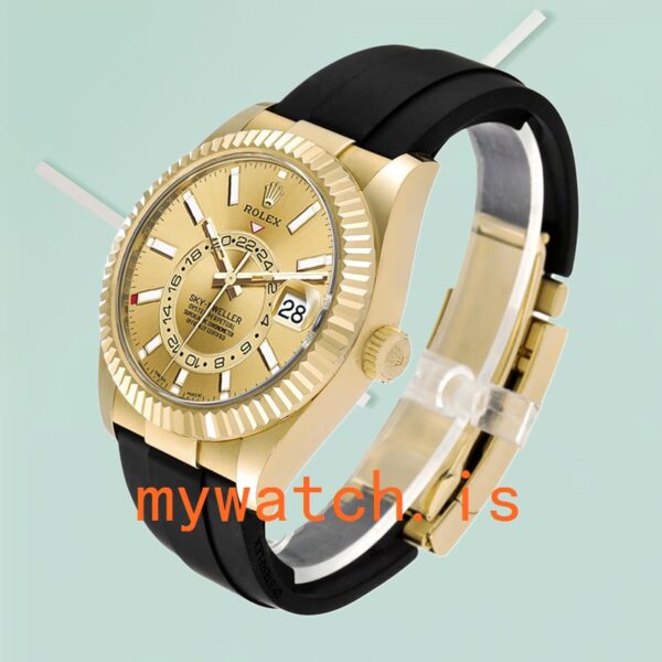 Rolex Sky-Dweller 42mm Men’s m326238-0007 Stainless Steel Rubber Band - Image 3