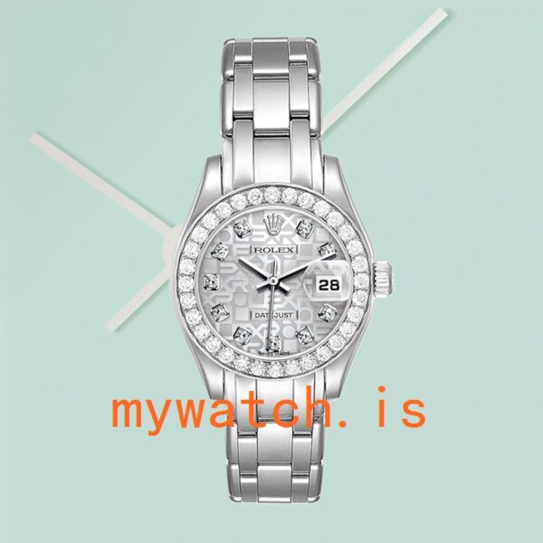 Rolex Pearlmaster Ladies 29mm 80299-0073 Silver Jubilee Dial Bracelet - Image 2