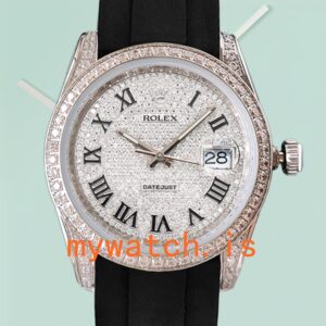 Rolex Datejust 116200 Men’s 40mm Diamond Paved Dial Silver-tone