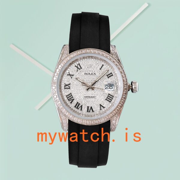 Rolex Datejust 116200 Men’s 40mm Diamond Paved Dial Silver-tone - Image 2