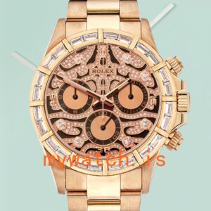 Rolex Daytona Men’s 40mm 116568 Rose Gold Dial Diamond Bezel