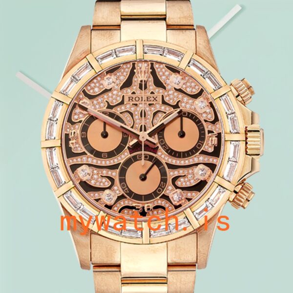 Rolex Daytona Men’s 40mm 116568 Rose Gold Dial Diamond Bezel